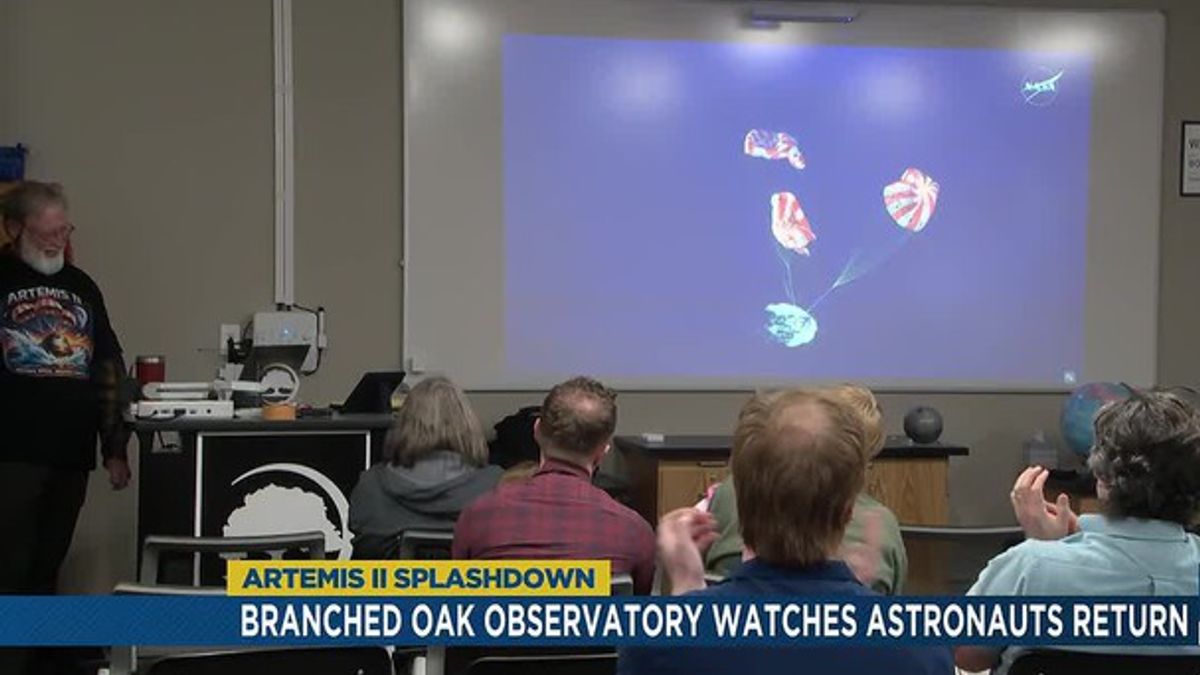 Branched Oak Observatory hosts watch party as Artemis II astronauts ...