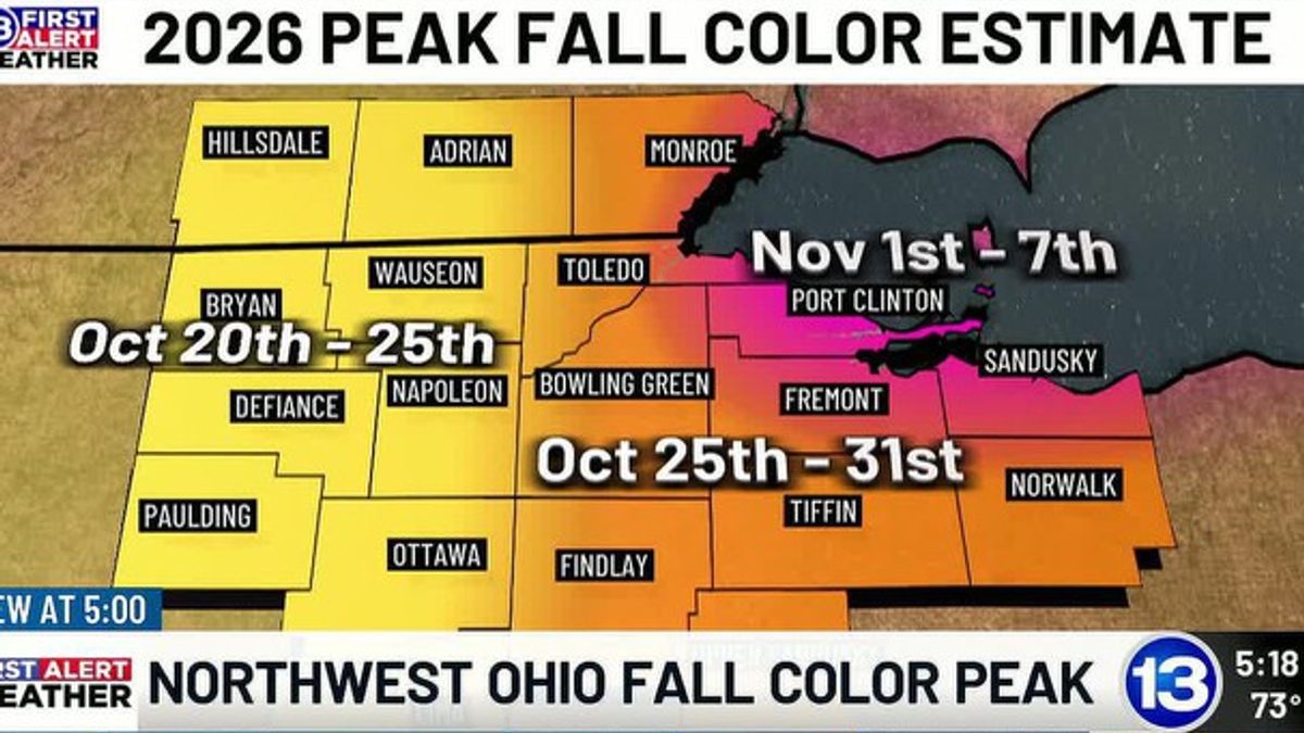 Peak fall color reaches Northwest Ohio as northern U.S. passes peak ...