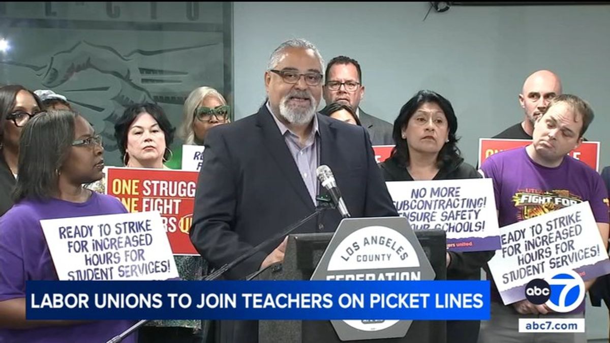 LA County unions pledge support for possible LAUSD strike as teachers ...