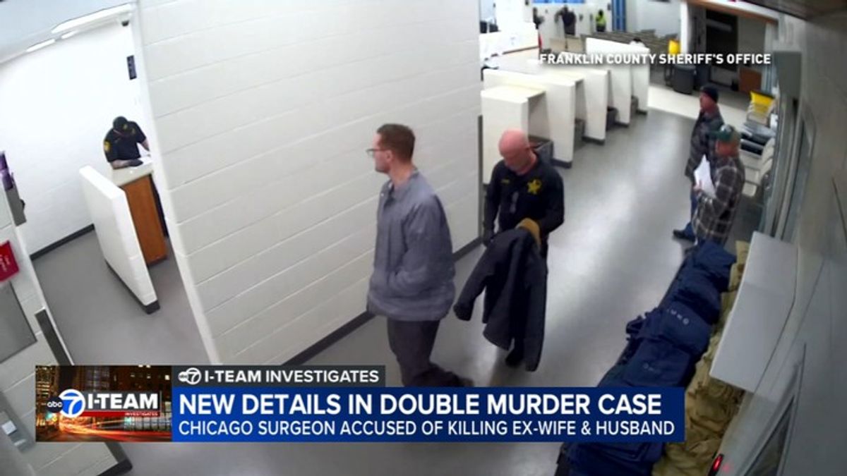 Jail releases booking video of Chicago surgeon charged in murders of ex ...