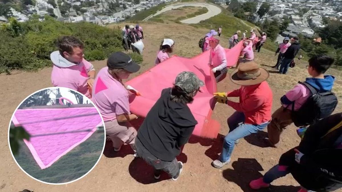 Iconic Pink Triangle takes shape on Twin Peaks as San Francisco