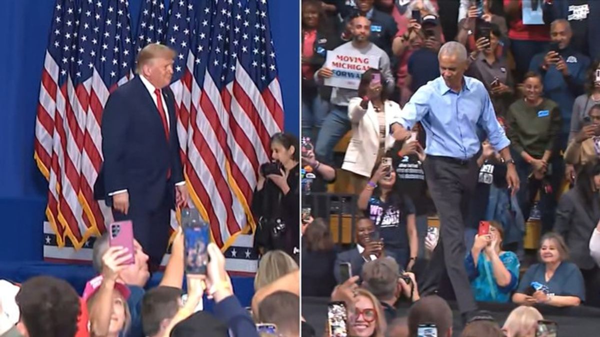Obama, Trump rally in battleground state Michigan | Haystack News