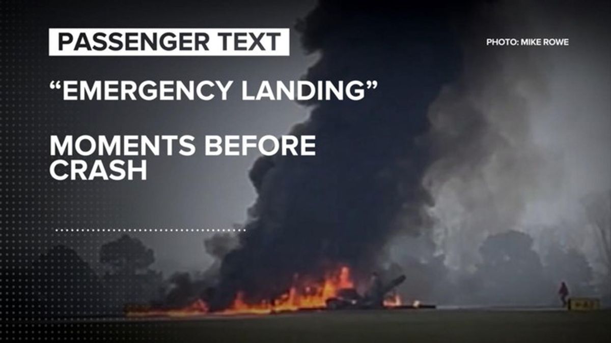 Passenger texted 'emergency landing' before North Carolina plane crash ...