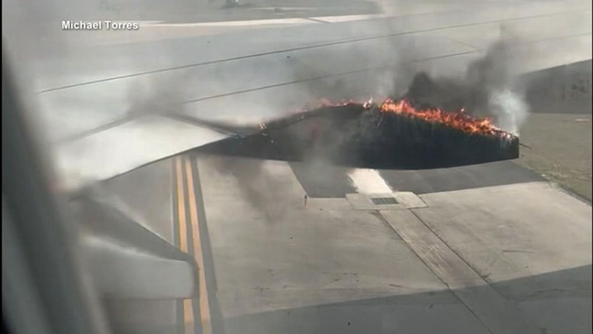 Nearly 300 people evacuated from Delta plane after engine fire ...