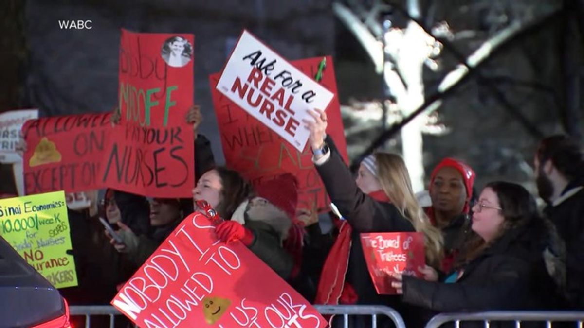 Nearly 15,000 New York City nurses walk off the job at major hospitals ...