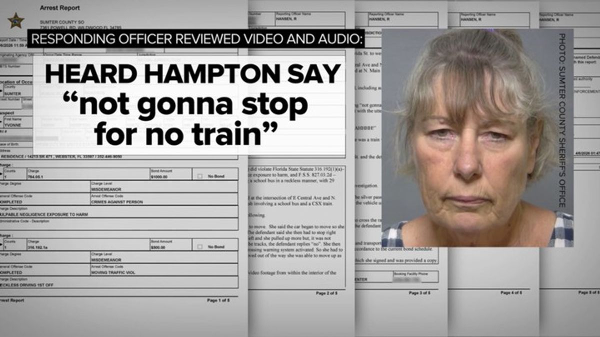 School bus driver arrested after driving bus onto train tracks ...