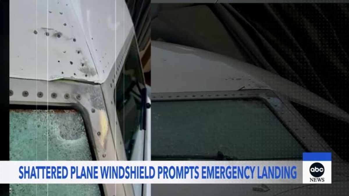 Shattered cockpit windshield forces passenger jet’s emergency landing ...