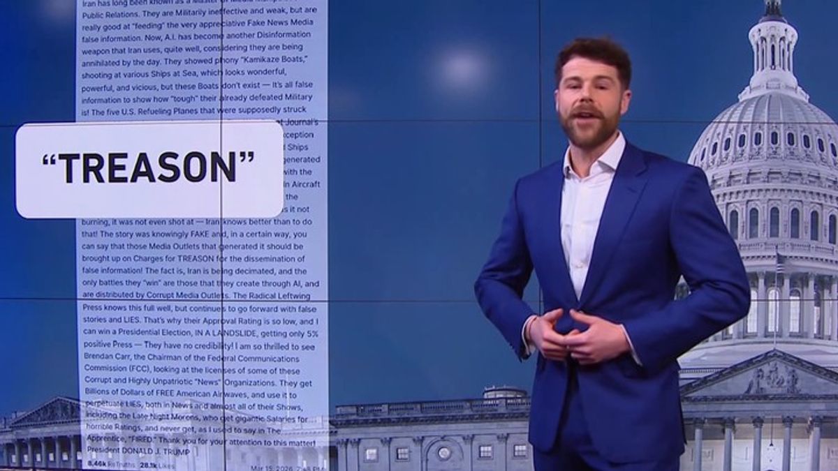 Trump calls for treason charges against media over US-Israel war on ...