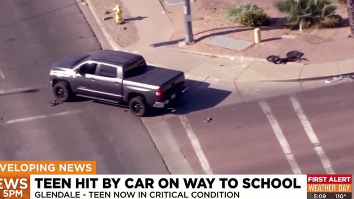 Teen hit by car on his way to Glendale school, critically injured ...