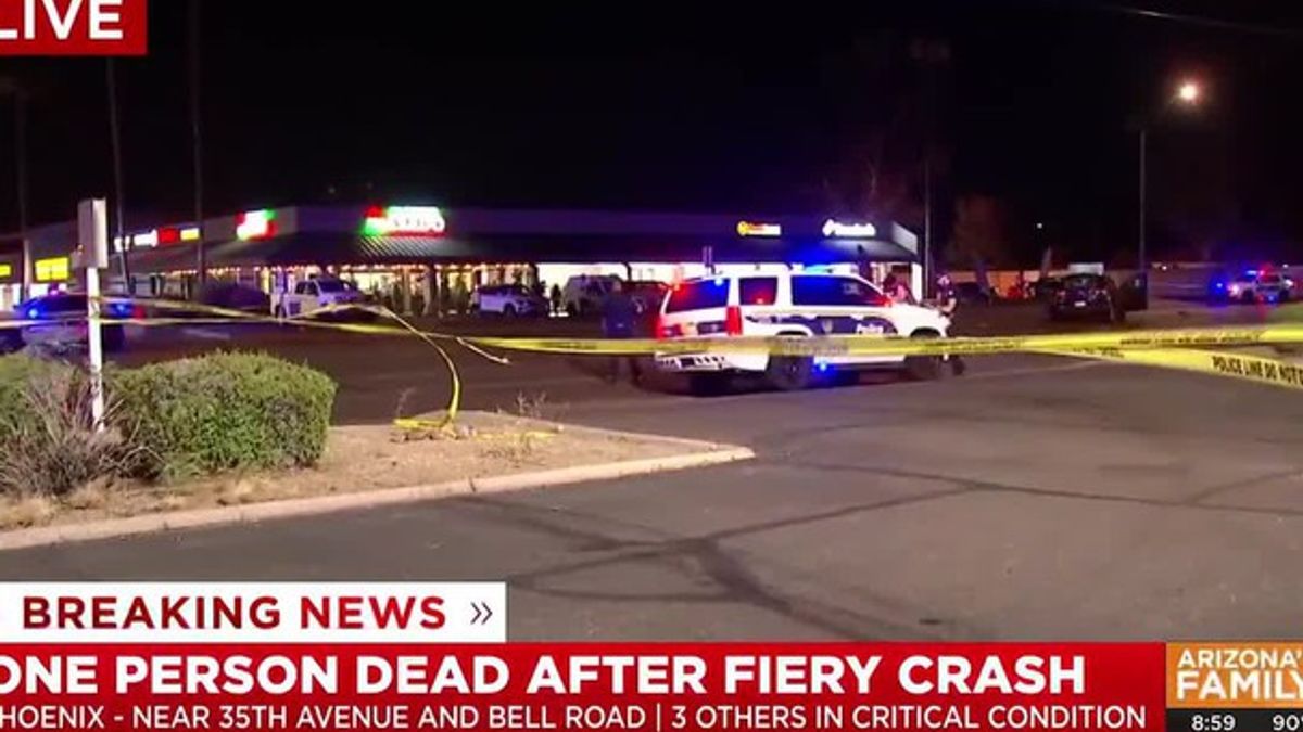Fiery crash leaves one person dead, 3 others hurt in north Phoenix ...