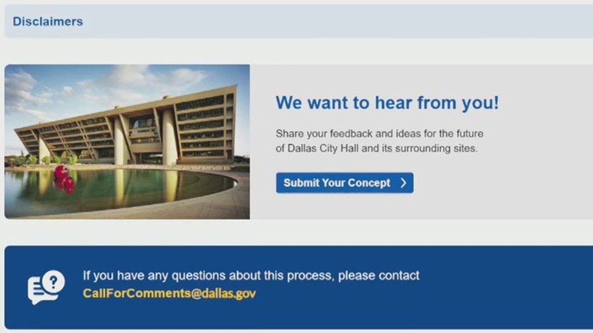 Dallas launches open survey for the future of City Hall and surrounding ...