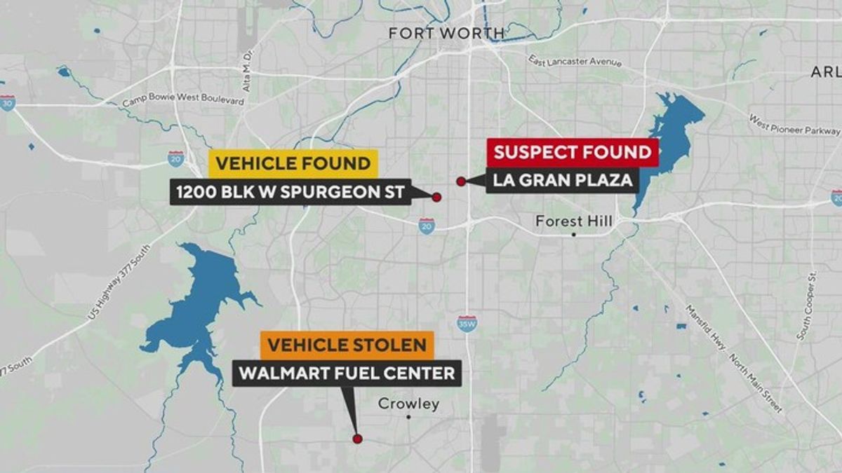 Car stolen with 6-year-old inside from North Texas Walmart, suspect in ...