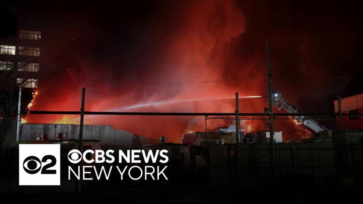 Firefighters battle massive overnight fire at Brooklyn industrial ...