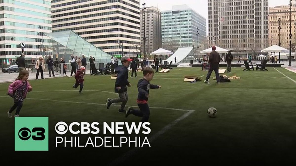 New soccer-inspired pitch opens outside Philadelphia City Hall ...