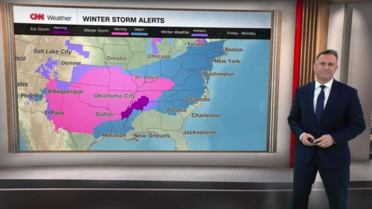 More than 230 million people under alerts for potential ice, heavy snow ...