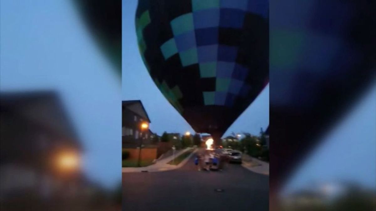 ‘It was huge’: Woman describes hot air balloon unexpectedly landing in ...