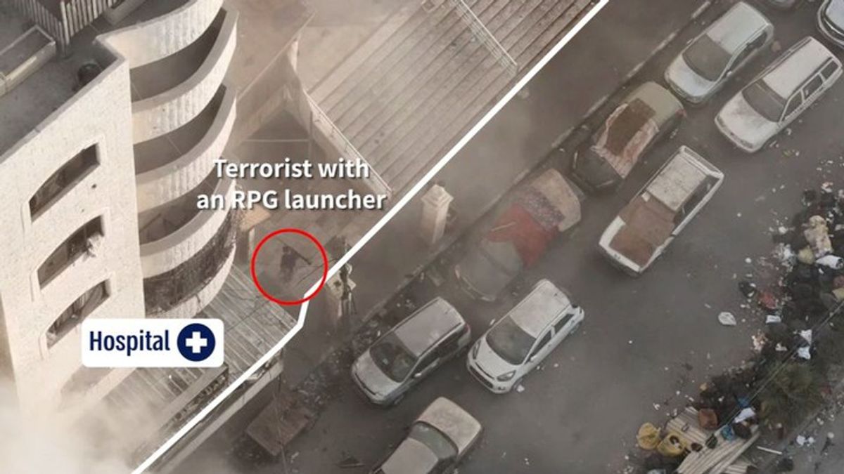 IDF says video shows Hamas fighter outside hospital with RPG launcher ...