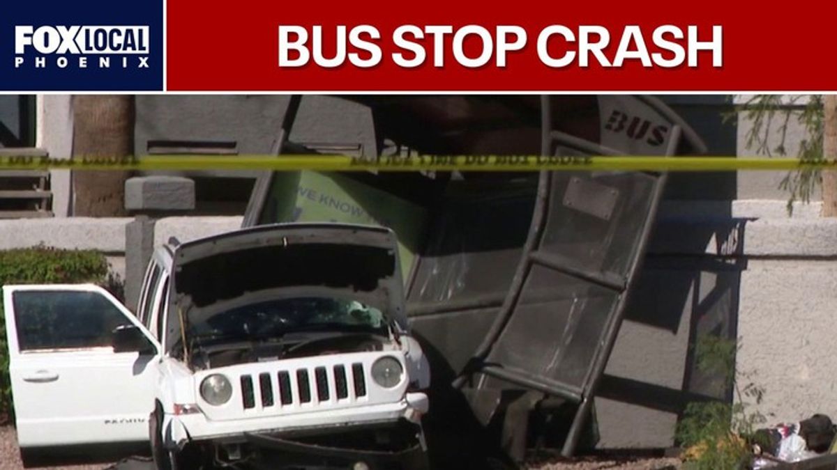 4 critically hurt in Phoenix bus stop crash | Haystack News