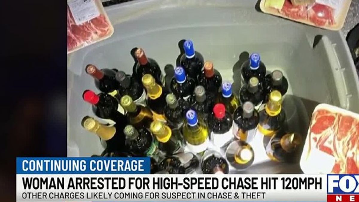 Woman accused of second wine theft tries to flee police in high-speed ...
