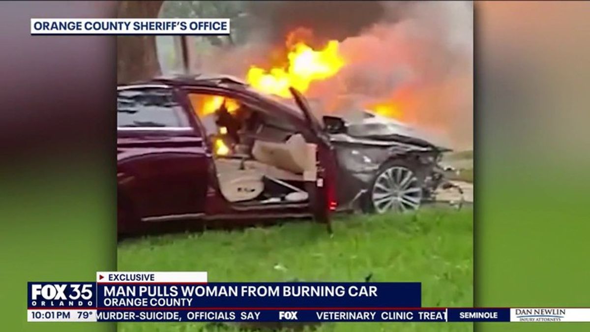 Good Samaritans, Orange County deputy rescue woman trapped in burning ...