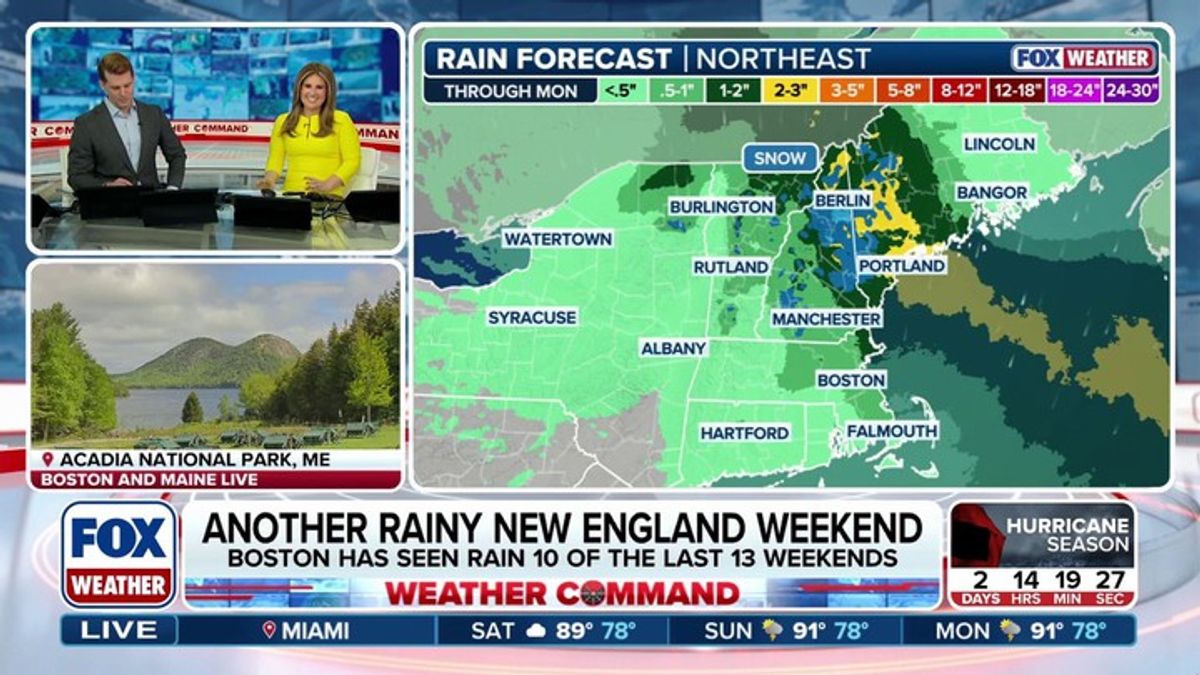 New England to see yet another rainy weekend heading into June ...