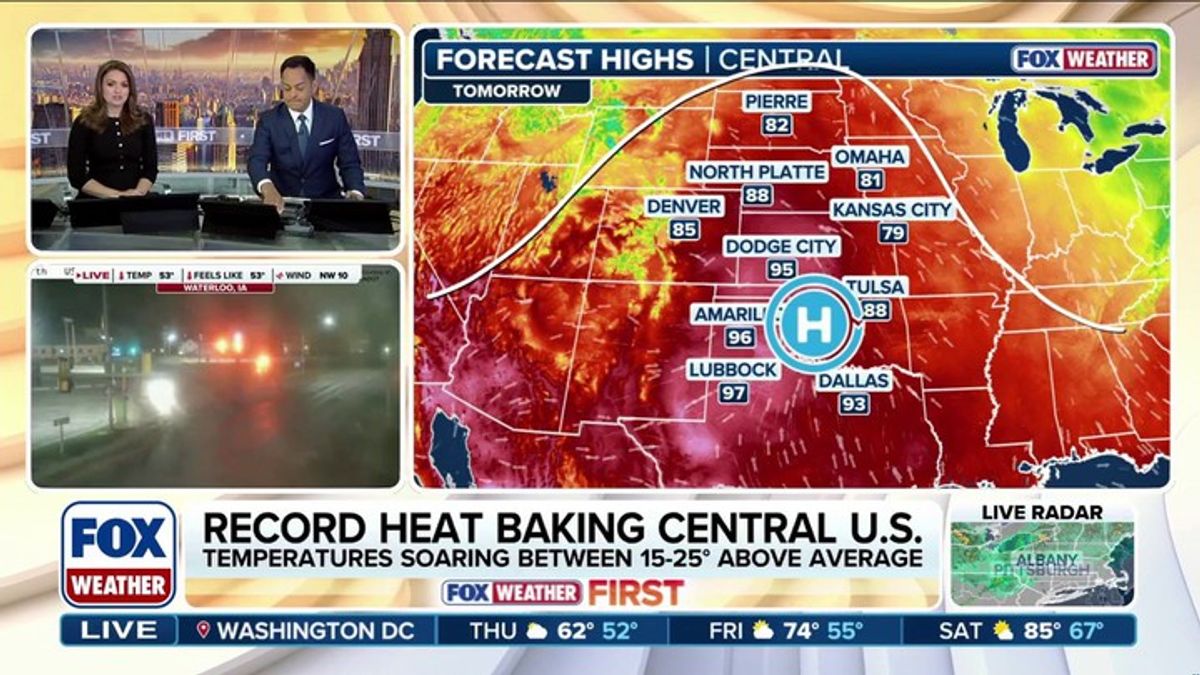 Record heat bakes Central US while storms target East and West Coasts ...