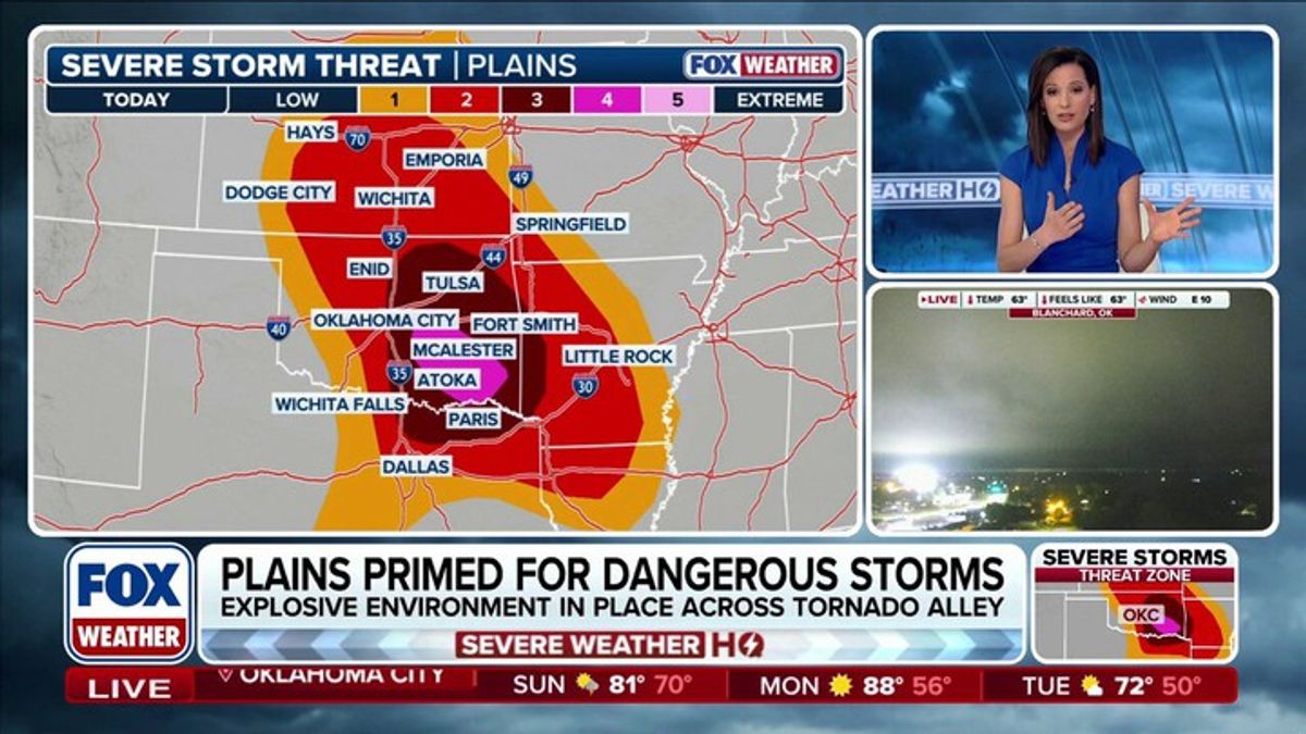 Severe storm threat increases across Southern Plains with large hail ...