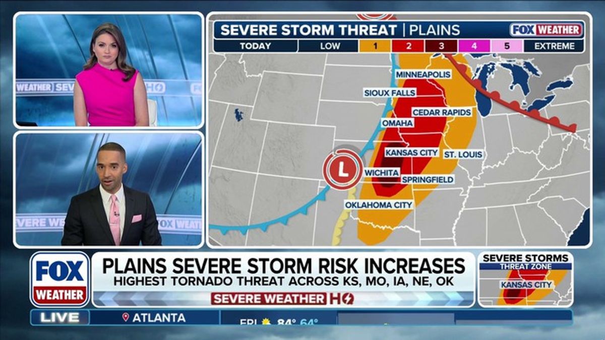 Large hail, tornadoes threaten the Plains Thursday, as multiday severe ...