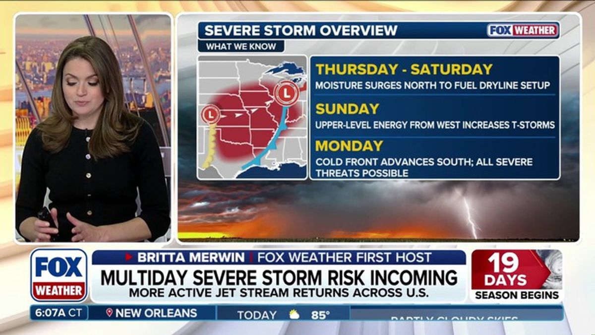 Multiday severe weather threat reloads over millions across Central US ...