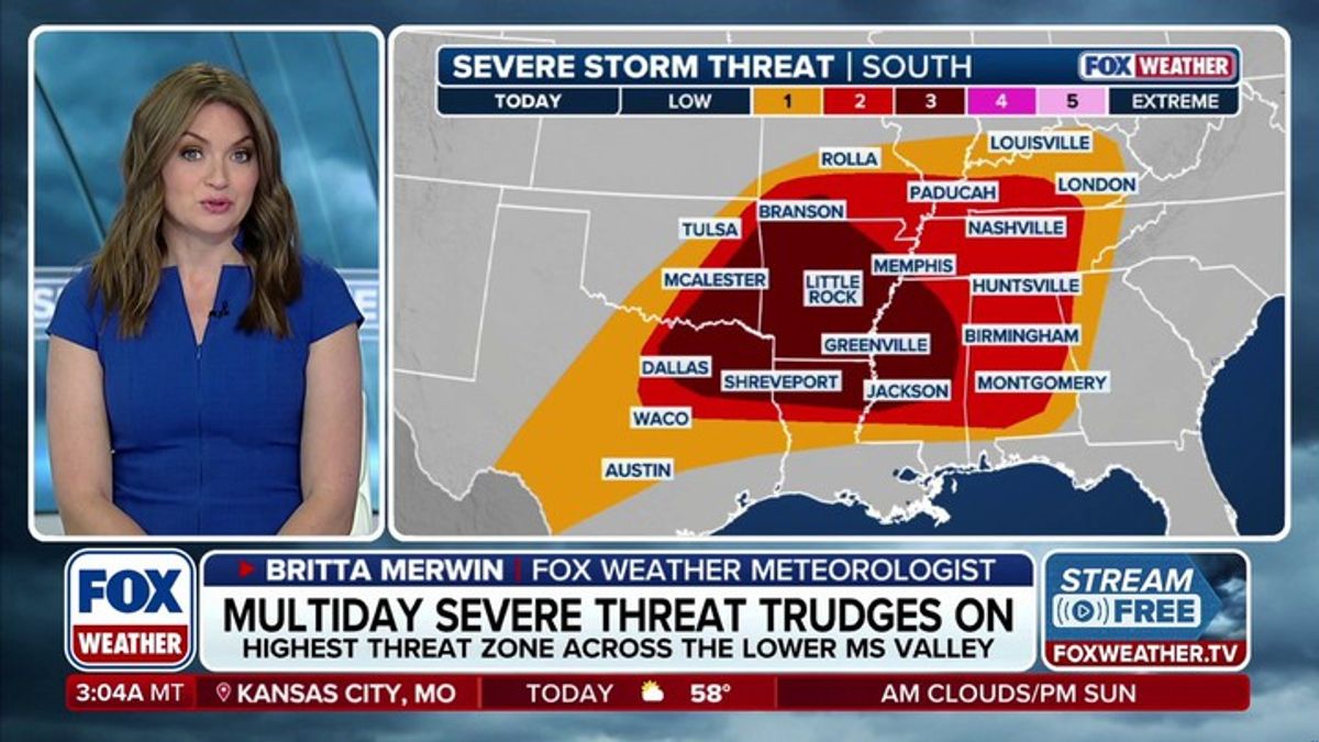 Severe storms target the South, Southern Plains in final days of severe ...