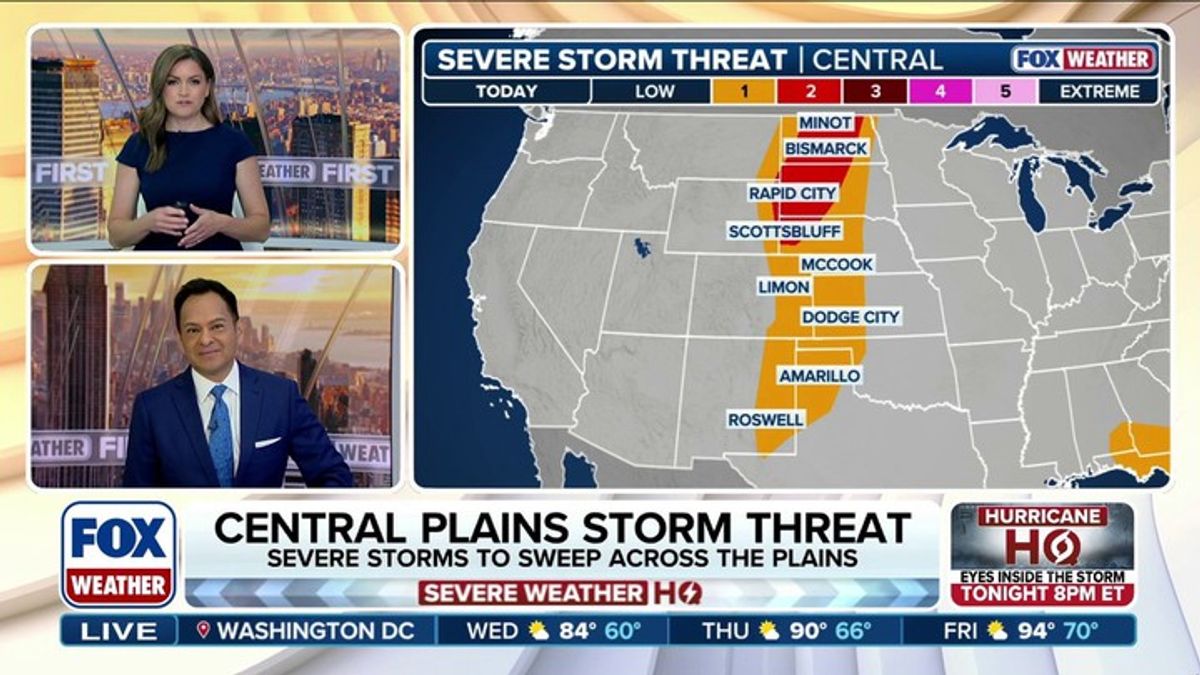 Severe storms to reignite over Plains from North Dakota to Texas with ...