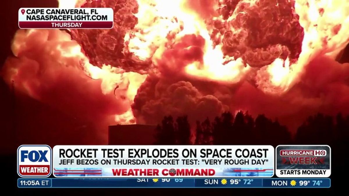 Blue Origin rocket explodes during test at Cape Canaveral Space Force ...