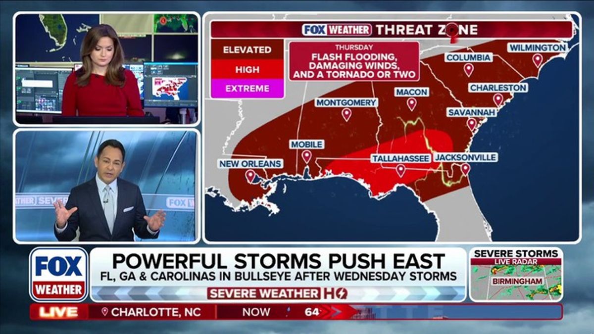 Severe weather threat shifts east, after tornadoes slam Mississippi ...