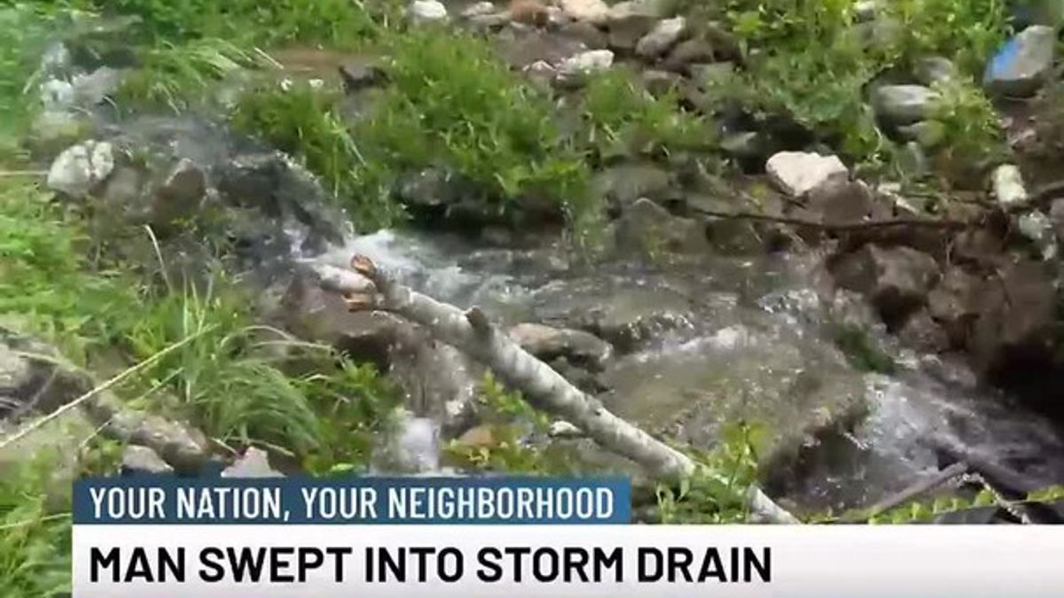 Man swept into storm drain | Haystack News