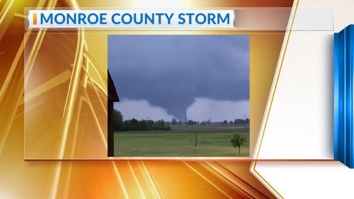 Damage reported after tornado-warned storm in Monroe County Tuesday ...