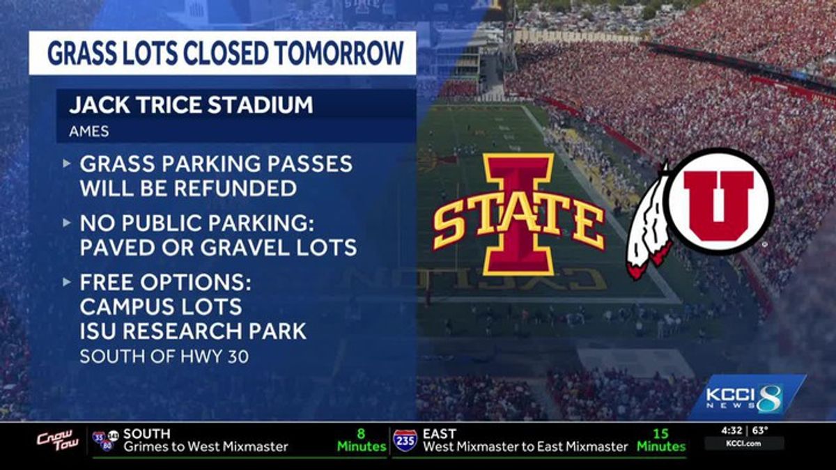 Rain closes grass parking lots at Jack Trice Stadium for Iowa State ...