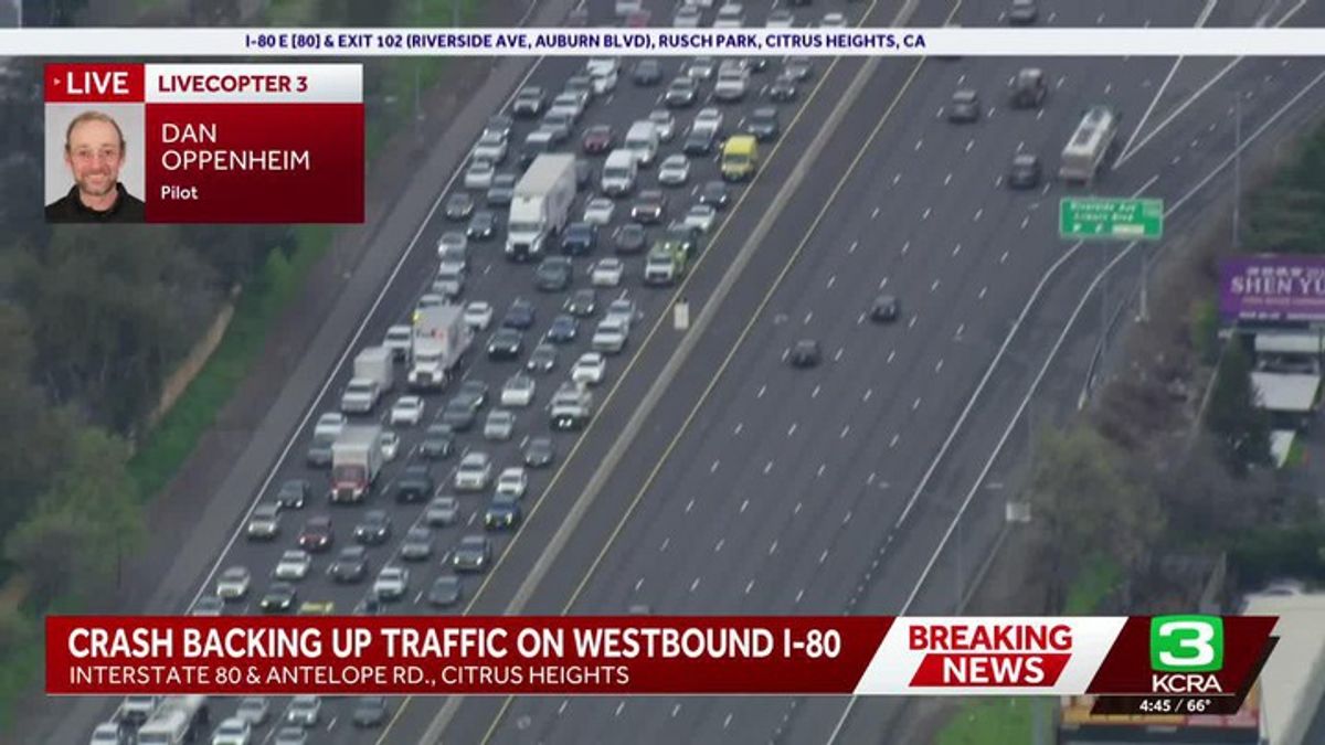 I-80 traffic backed up after crash in Citrus Heights | Haystack News