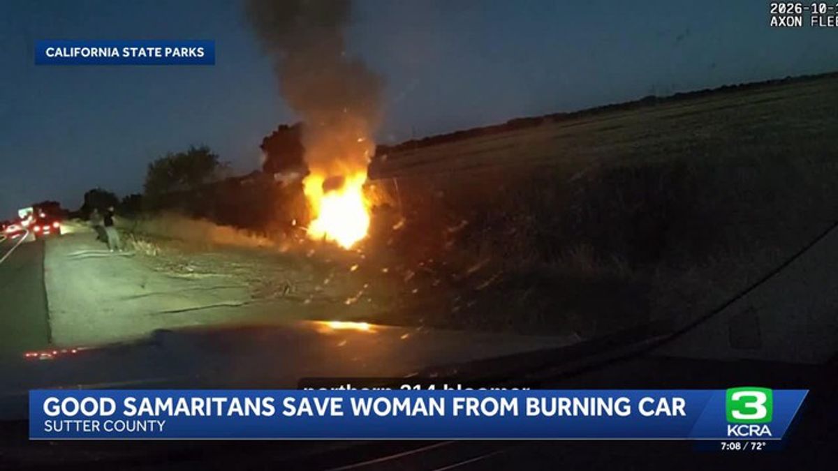 Off-duty officers rescue woman from burning car in Sutter County ...