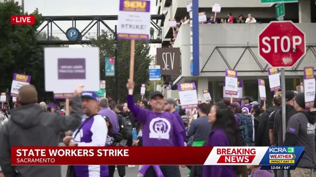 California state workers in Sacramento strike over contract disputes ...