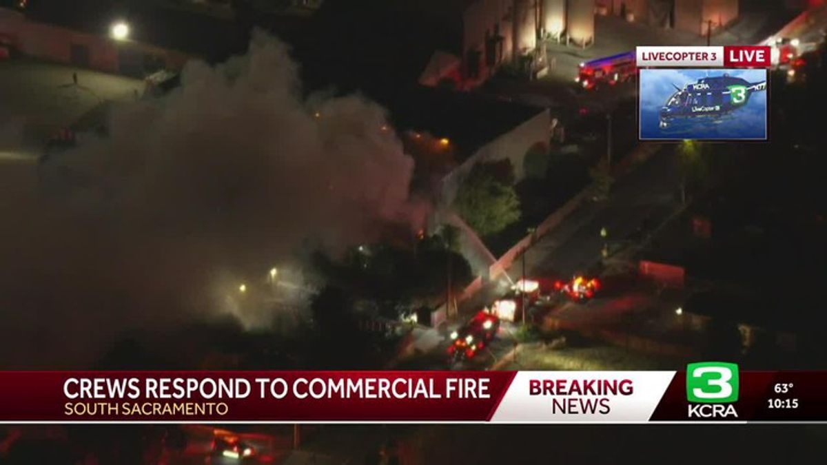 Crews battle large commercial structure fire in south Sacramento ...