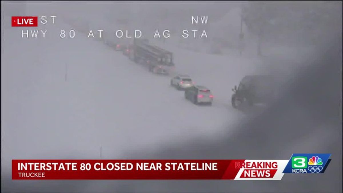 Heavy snow, spinouts shut down Interstate 80 traffic at the Nevada ...