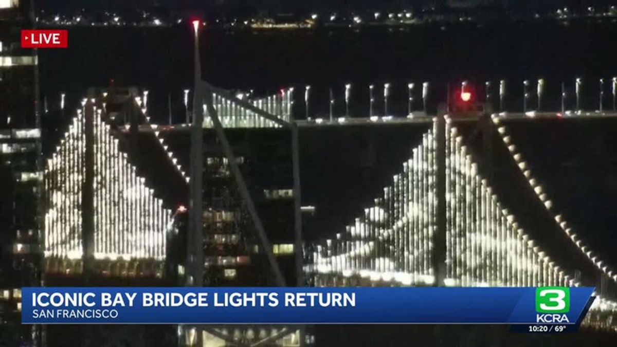 Iconic San Francisco-Oakland Bay Bridge lights return with upgraded ...