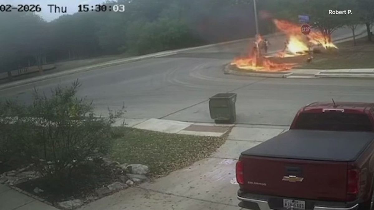 Close call caught on camera as motorcycle explosion narrowly misses ...