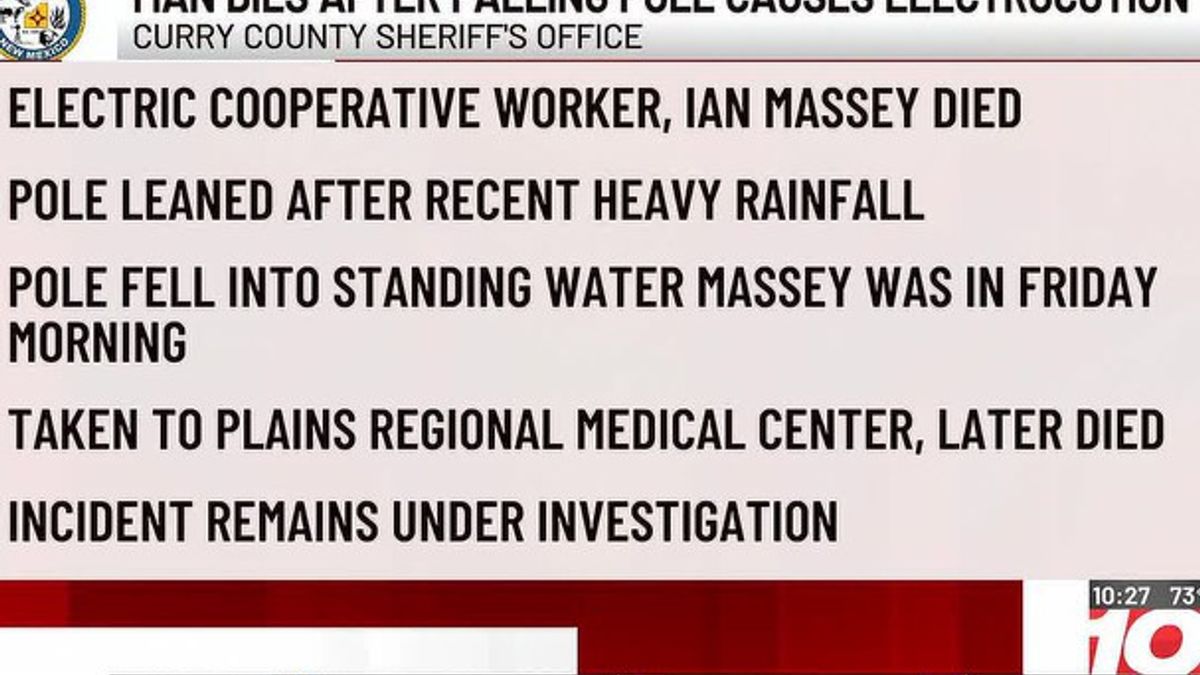 Utility worker dies after falling pole causes electrocution in Curry ...