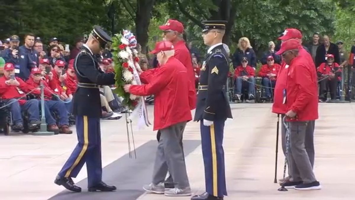 34th Honor Flight veterans pay tribute at Arlington National Cemetery