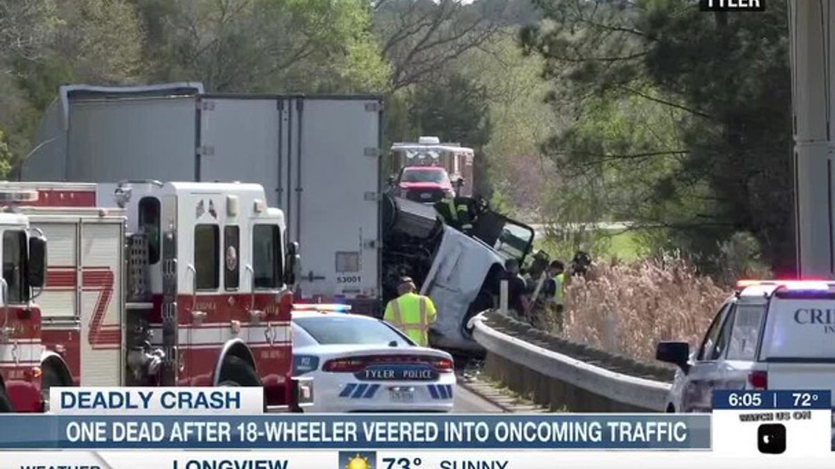 1 dead, traffic shut down after 18-wheeler crash on Toll 49 in Smith ...