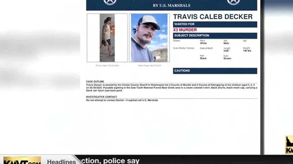 A manhunt for Travis Decker is active in the Sawtooth National Forest ...