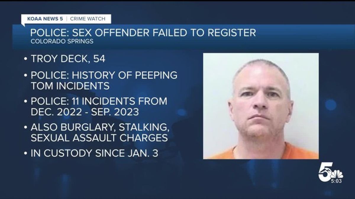 Colorado Springs man failed to register as a sex offender, may be more victims | Haystack News
