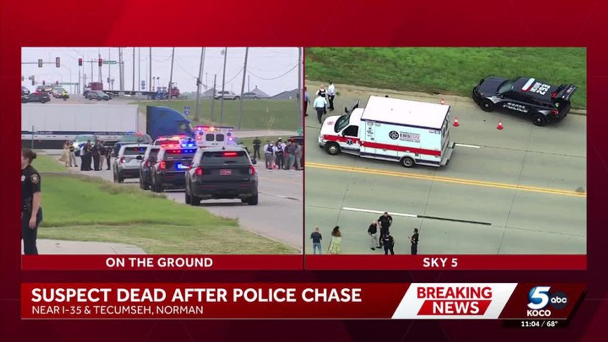 Suspect dead after Moore police chase ends with TVI, shots fired near I ...