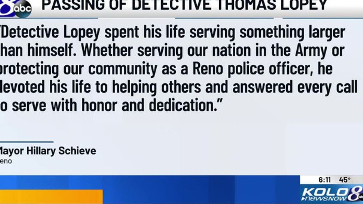 Reno Police Det. Thomas Lopey is remembered as a ‘genuinely good man ...